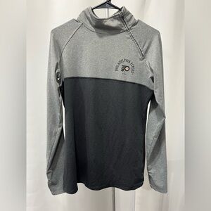 Philadelphia Flyers Logo Long Sleeve 1/4 Zip Womens Shirt sz Medium